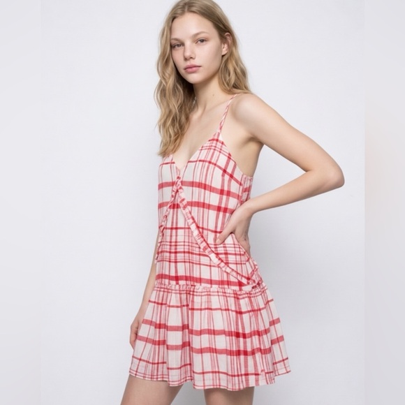 Avec Les Filles Grid Print Mini Dress - Picture 2 of 7